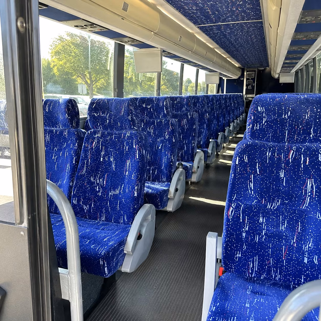 56 passenger charter bus interior