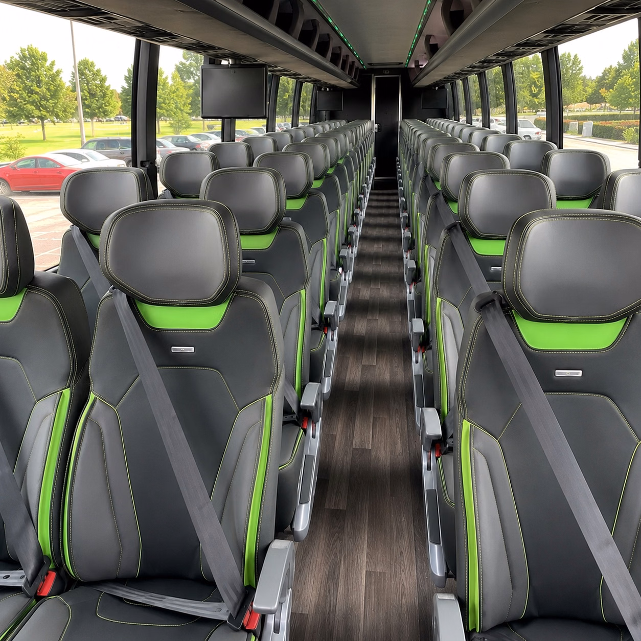 lowell charter bus inside